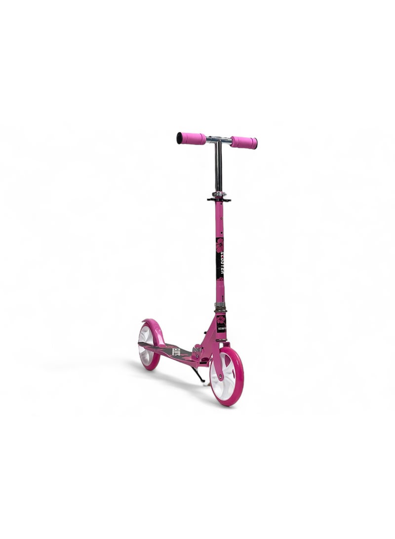 AL BADER 2-in-1 Kick Scooter Foldable Scooter with 3 Adjustment Levels Handlebar Aluminum Alloy Anti-skid wear-resistant wheel for Girls Aged 3-12 Years Hold Up To 120KG Pink - Image 1
